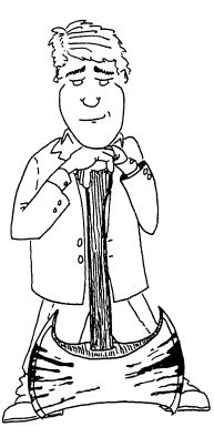 Portrait of an artist as a young man with an axe